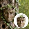 Lebensechte Rinden Gesichter für Bäume Baum Gesichter Outdoor Dekoration, Lustige Gartendekoration, Wetterbeständige Hinterhof Kunst Harz Umarmung für Garten Terrasse Dekoration Skurril