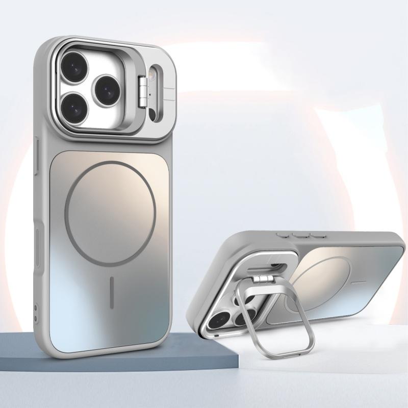 Luxury AG Frosted Magnetic Shockproof Phone Case For iPhone 17 16 15 14 Plus 13 12 11 ProMax Stand Lens Protection Back Cover