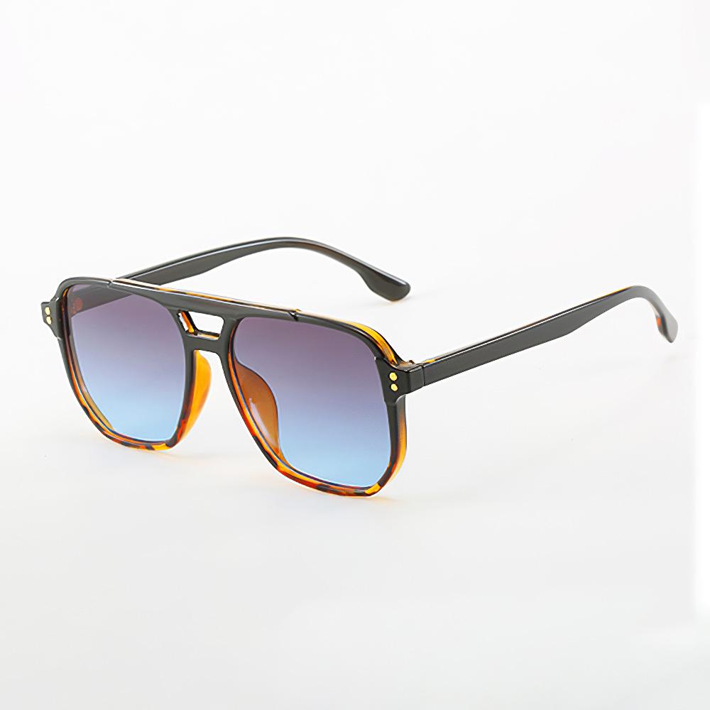New In Simple Square Sunglasses For Women Leopard Print Alternating Glasses With Gradient Lenses Lightweight Sunglasses