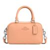 Umhängetasche 19 Logo Reißverschluss Glattes Leder Bowlingtasche Damen Taschen Silber Faded-Blush CT776-SVS9W