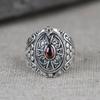 Antique Openable Gawu Box Ring Unique Jewelry Storage Container Finger Ring Adjustable Opening Ring for Men Women