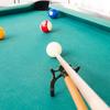 PATIKIL Telescopic Billiard Cue Stick Bridge, Pool Cue Accessory with Detachable Metal Hybrid Bridge Head for Pool Table Play, Gold/White
