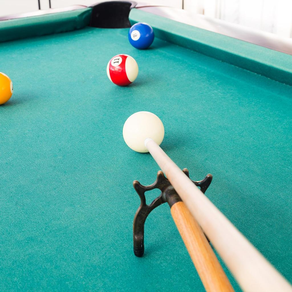 PATIKIL Telescopic Billiard Cue Stick Bridge, Pool Cue Accessory with Detachable Metal Hybrid Bridge Head for Pool Table Play, Gold/White