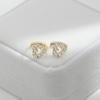 Heart-shaped Zircon Ear Buckle Delicate Shiny Cute Design Women's Fashion Style Party Gift Trendy Ear Jewelry Accessories