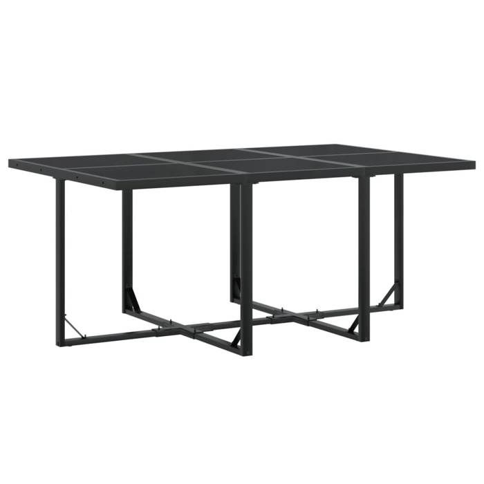 VidaXL Ensemble à manger de jardin 11 pcs noir textilène, ensemble à manger d'extérieur, meuble à manger de jardin, table et 3295124