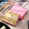 Dream And Cherries Stamps Wooden Seal Set Gift Box Diary Diy Bookkeeping Seal Decoration Material Fun Cartoon Seal Bookkeeping