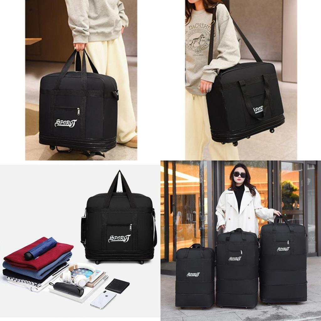 Large Capacity Foldable Travel Bag With Multiple Compartments For Air Travel