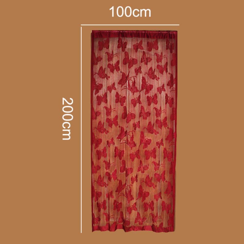 Line Curtain Door Curtain Solid Color Tassel Curtain Butterfly String Curtain Home Decor