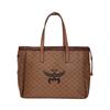 Bolsa Tote com Cordão Logo Couro e Couro Sintético Bolsa de Ombro Grande Feminina tote Cognac MMTEAAC01CO001