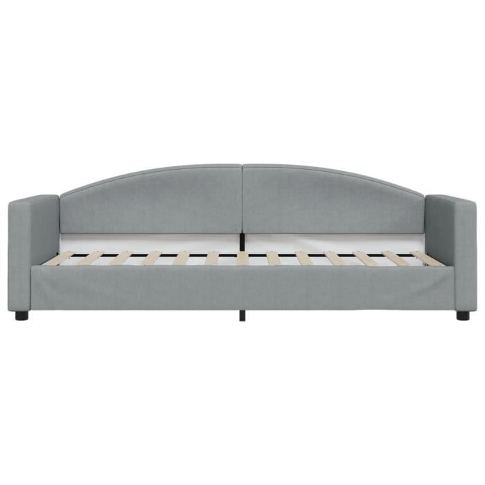 VidaXL Lit de repos gris clair 80x200 cm tissu 354106
