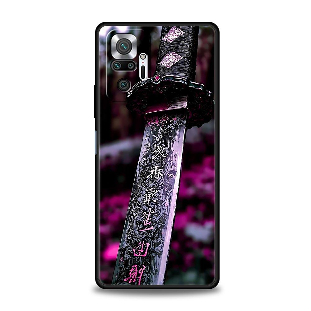 The Sword Creative Pattern Phone Case Cover for Redmi 14C 10C Note 15 14 13 12 10 11 K40 Pro Plus 5G Soft TPU Shockproof Fundas