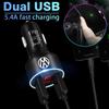 Car Charger 2 USB Ports Fast Charging Digital Display Car Accessories For Volkswagen Touran Golf-4 5 6 7 Passat Polo MK4 Bora Altea Alhambra