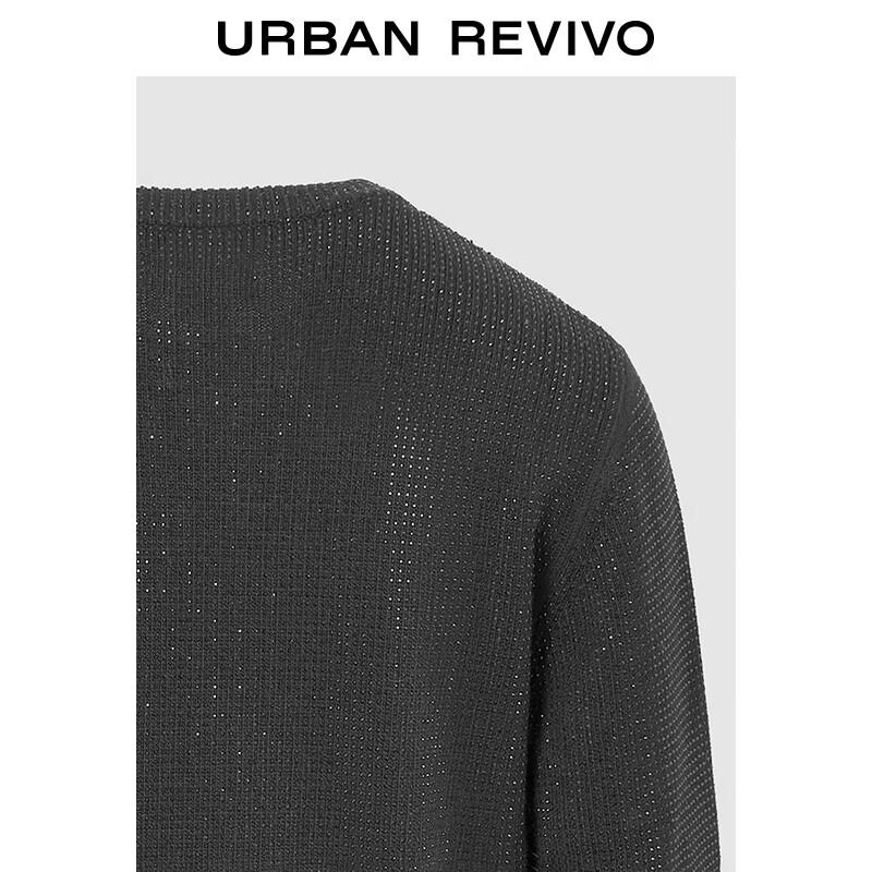 UR 2025 Spring Women's Hot-fix Rhinestone Round Neck Knit Cardigan