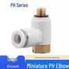 Mini PH Zweifacher Winkel Externer Gewinde Pneumatik-Verschraubung Luftschlauch Schnellkupplungs-Fitting (PH03-M5C/04-M5C)