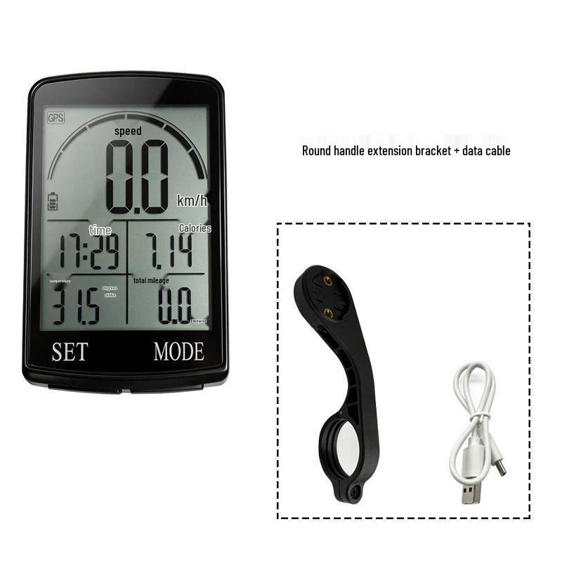 Large Screen Waterproof GPS Wireless Cycling Computer with Backlight and Odometer