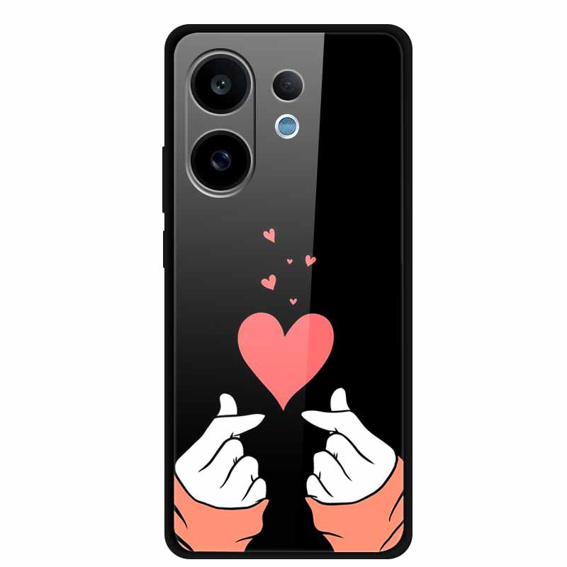 Tempered Glass Case For Vivo V60 2025 Phone Case 6.77" Cartoon Cats Hard Back Cover Soft Bumper For Vivo V60 5G Case V 60 Fundas
