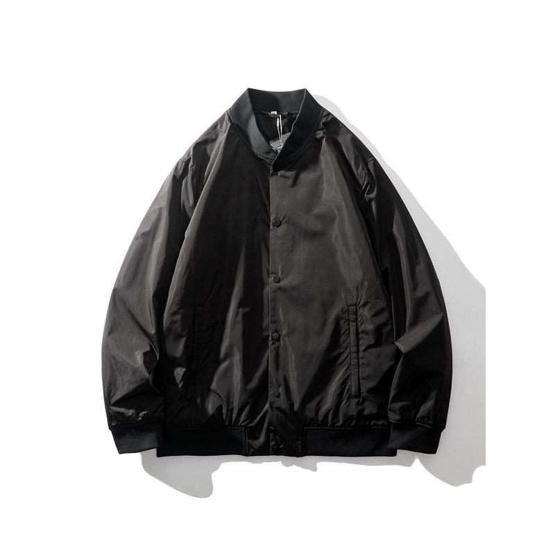 Retro Outdoor Lightweight Coach Jacket Cotton Coat Men s Winter Baseball Jacket Cotton-Padded Jacket Foreign Trade Men s Cotton Clothing Outerwear Black L