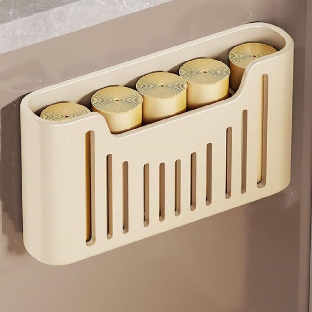 Large Capacity Kitchen Utensil Rack Punch Free Trash Bag Extraction Box  for Home