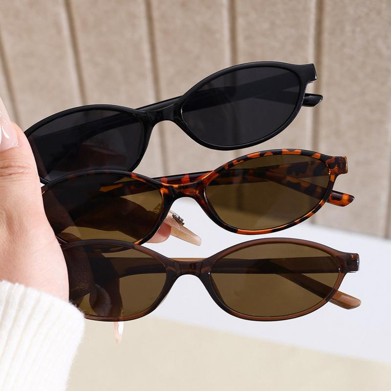 Retro Y2k Sunglasses Face-Slimming Small Frame Oval Sunglasses High-End Oval Sunglasses High-Quality For Beach Trips Outdoor
