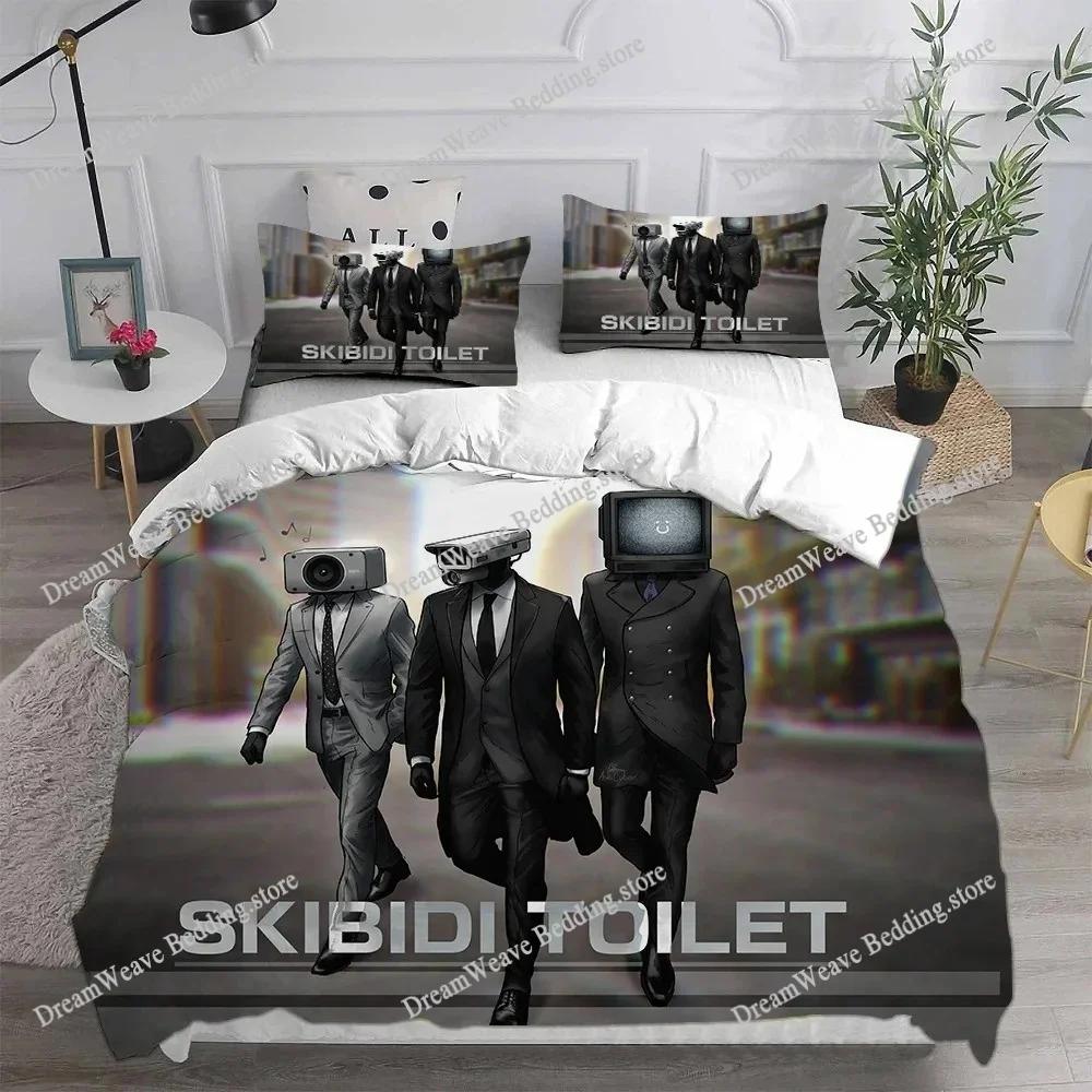 Exquisite Game Skibidi Toilet Arale Bedding Set Duvet Cover Comforter Bed Adult Youth Kids Girls Boys Birthday Gift741