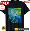 2025/Black Cat Monets Waterlily Painting Art Cat Lover T-Shirt Unisex T-Shirt