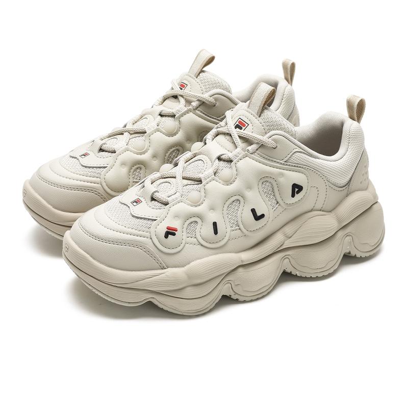 Fila Pease Fashion Comfortable Versatile Wear-Resistant Low-Top Casual Shoes Women sneaker Oatmeal-Brown F12W441117FOM