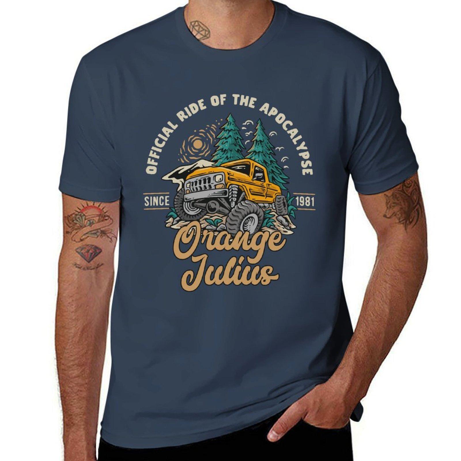 Edge of Collapse series Merch Orange Julius TShirt Minimalist Casual Short Sleeve Top S
