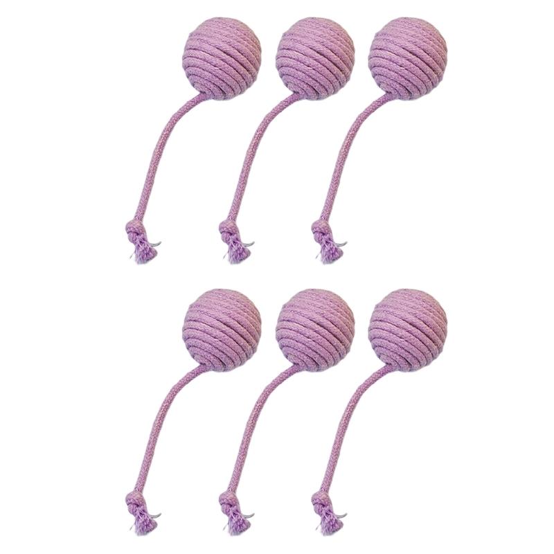 Sisal Balls for Cats Teasing Indoor Exercising Enrichment Cats Chew Toy Hunting Teething Cats Teasing Supply 6PCS