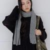 Eyelet Knit Muffler (Gray)