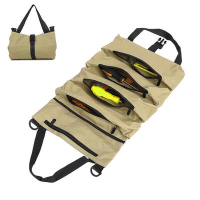 Adjustable Multi-Purpose Roll Up Tool Bag Storage Bag Car First Aid Kit Wrap Roll Storage Case