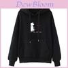 Cozy Girl Hoodie Sweatshirt With Printed Design For Autumn Winter Casual Wear