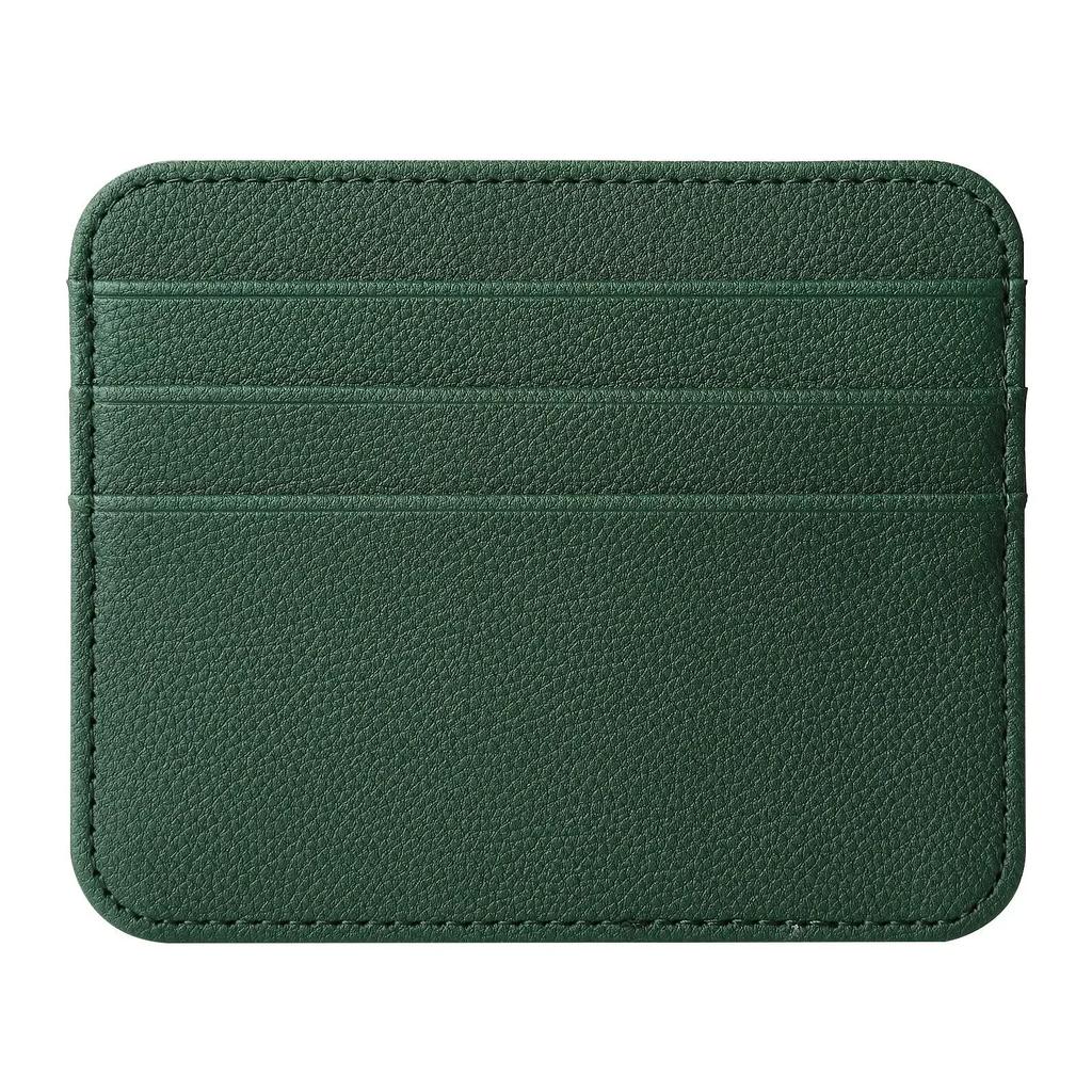 Slim Thin Mini ID Business Credit Card Holder PU Leather Men's Coin Money Card Wallet Case Male Small Cardholder Purse for Women