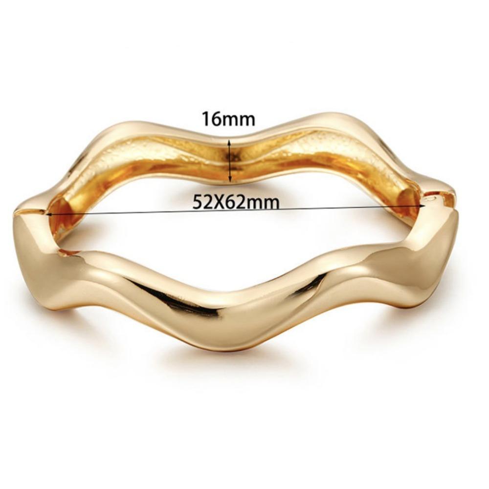 Zinc Zinc Alloy Acrylic Bangle Vintage Retro Hand Ring Creative Irregular Chunky Bangles  Gift