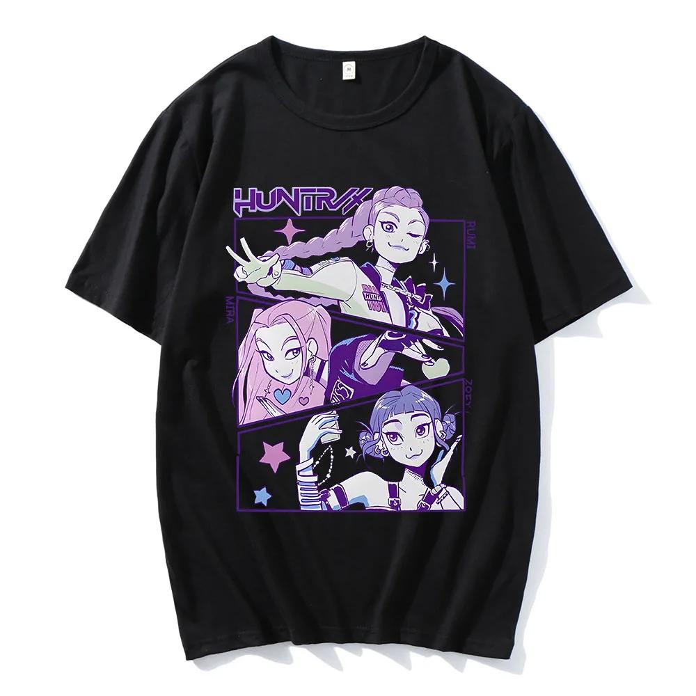 KPop Demon Hunters T-shirt Summer Short Sleeve Women Tshirts O-neck Cotton Fashion 2025 Movie T Shirt Casual Unisex Streetwear