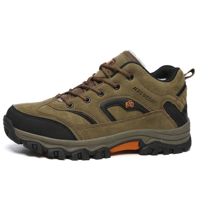 Large Size Velvet Hiking Shoes Men'S And Women'S Winter Outdoor Sports Shoes Warm Cotton Shoes Waterproof Hiking Shoes Spot