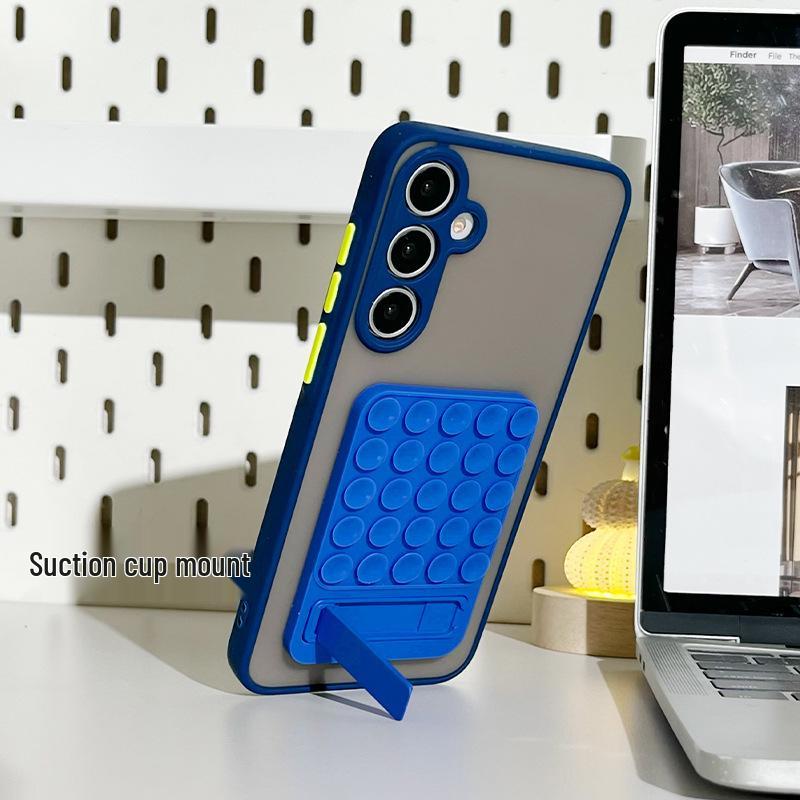 Silicone Suction Cup Phone Stand & Holder - Universal Folding Back Sticker.