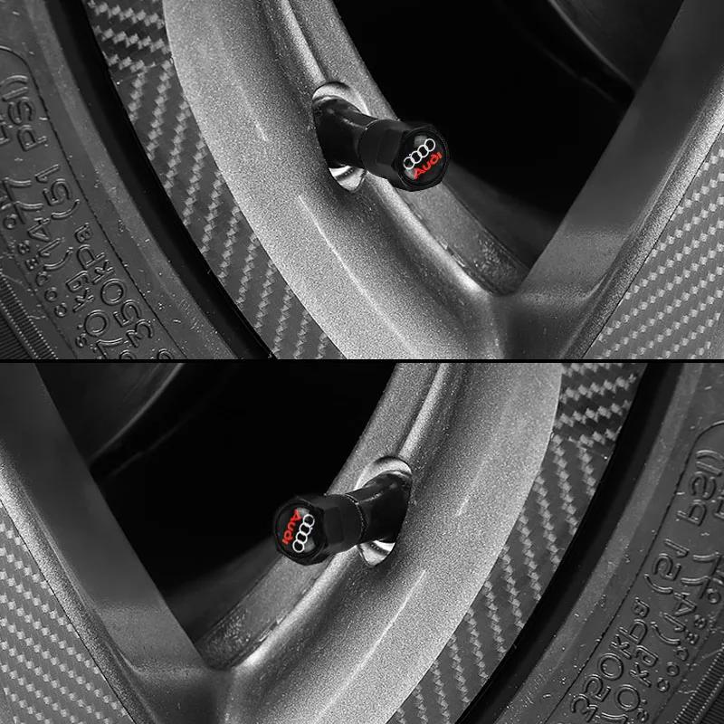 4 PCS Car Tire Wheel Valve Stem Caps protection cover car accessories For 7a a3 a4 a5 a6 a7 a8 b5 b6 b7 b8 c7 c8 8v 8pa7