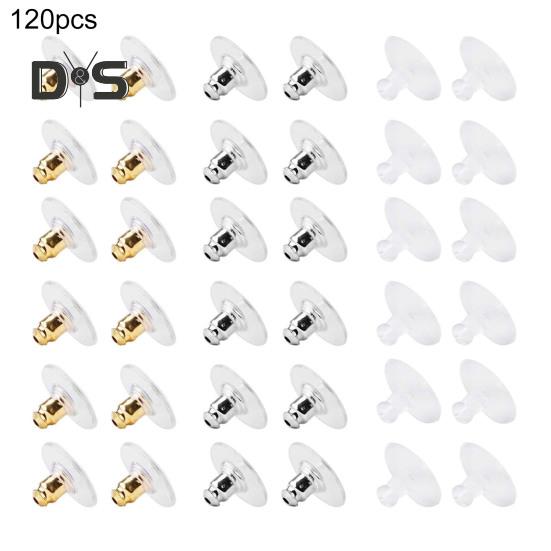 120 ks náušnicových puzet s podložkou Hypoalergenní zarážky na náušnice Akrylové náušnicové puzety Náhrada za ztracené náušnicové puzety Výroba náušnic DIY