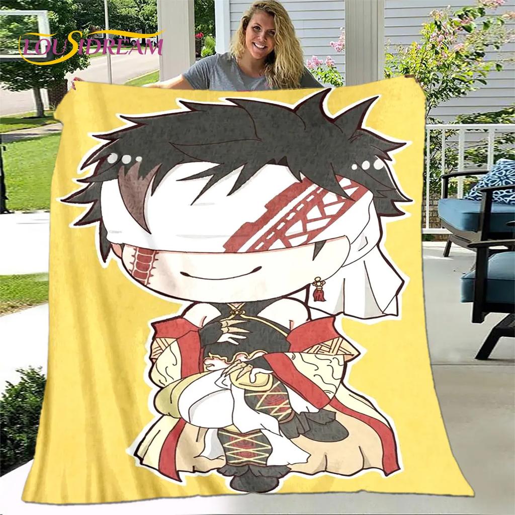 Záznam Ragnarok anime kreslená měkká plyšová přikrývka, flanelová přikrývka přikrývka do obývacího pokoje Ložnice Pohovka Pohovka Piknikový kryt