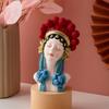 Home Decor Chinese Style Peking Opera Beautiful Girl Figurine Aesthetic Office Tabletop Cabinet Ornament Resin Girl Statue