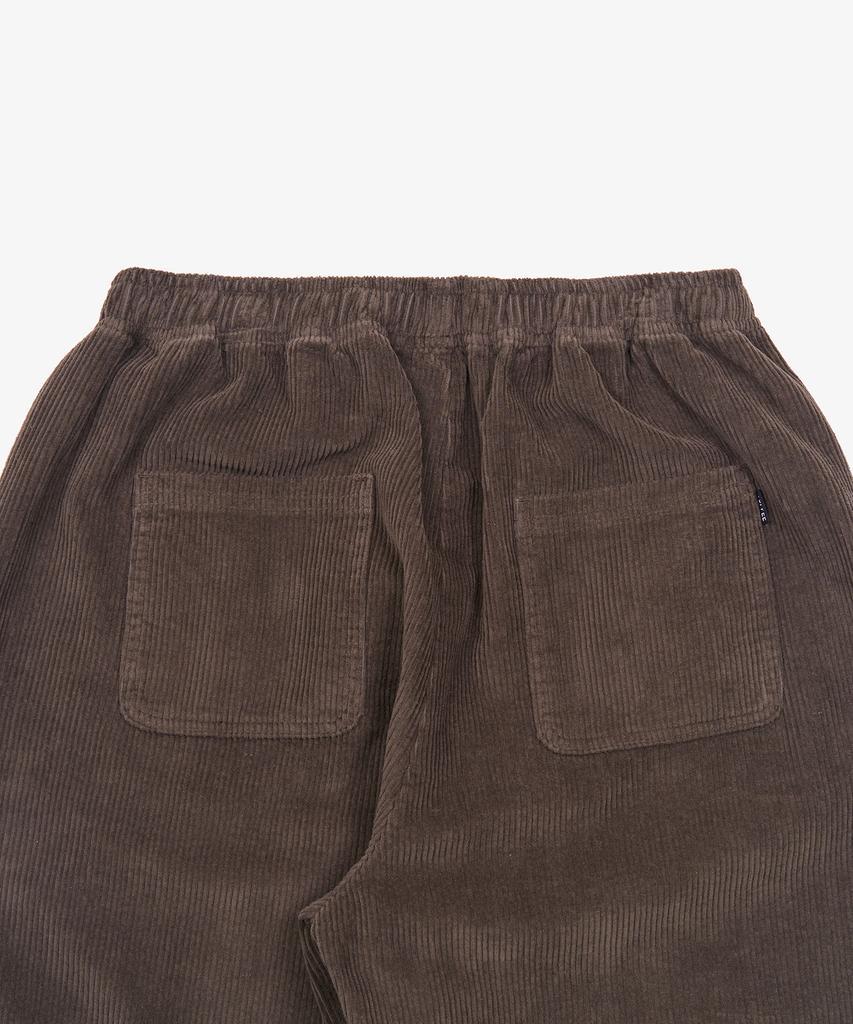 TOFFEE Corduroy Wide Elastic Pants (Brown)