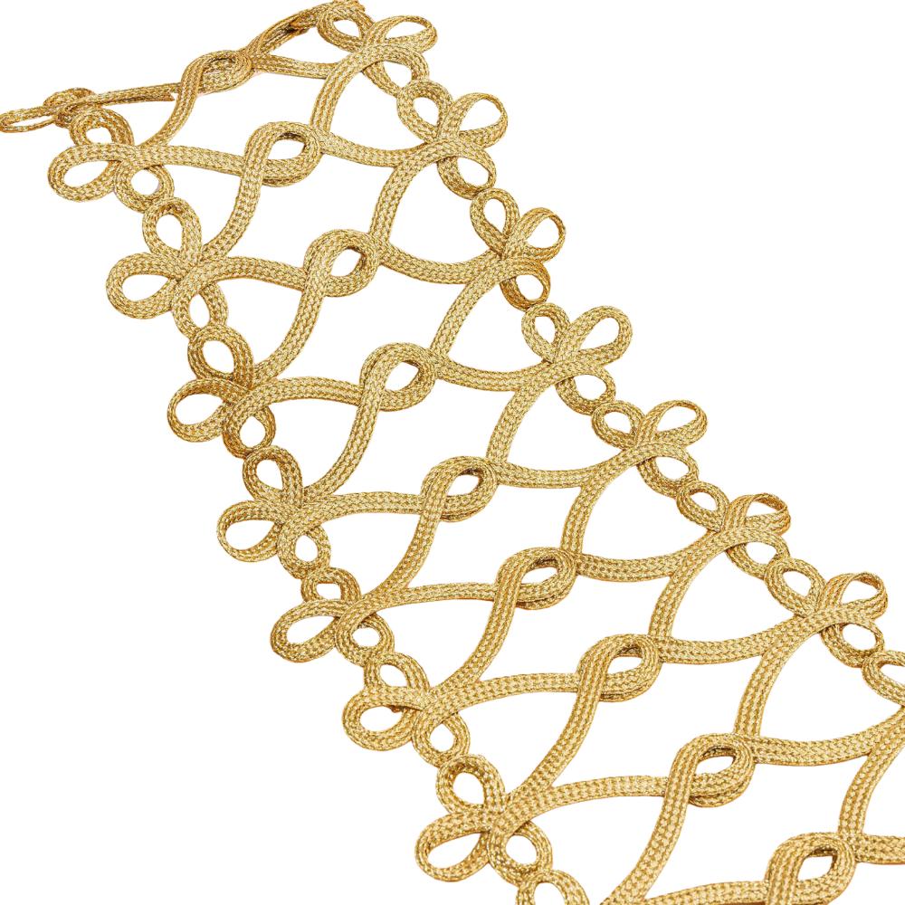 

Baroque Uniform Knot Button Trapezoidal Cord Embroidery Applique Sew on Patch Vintage Clothes style7