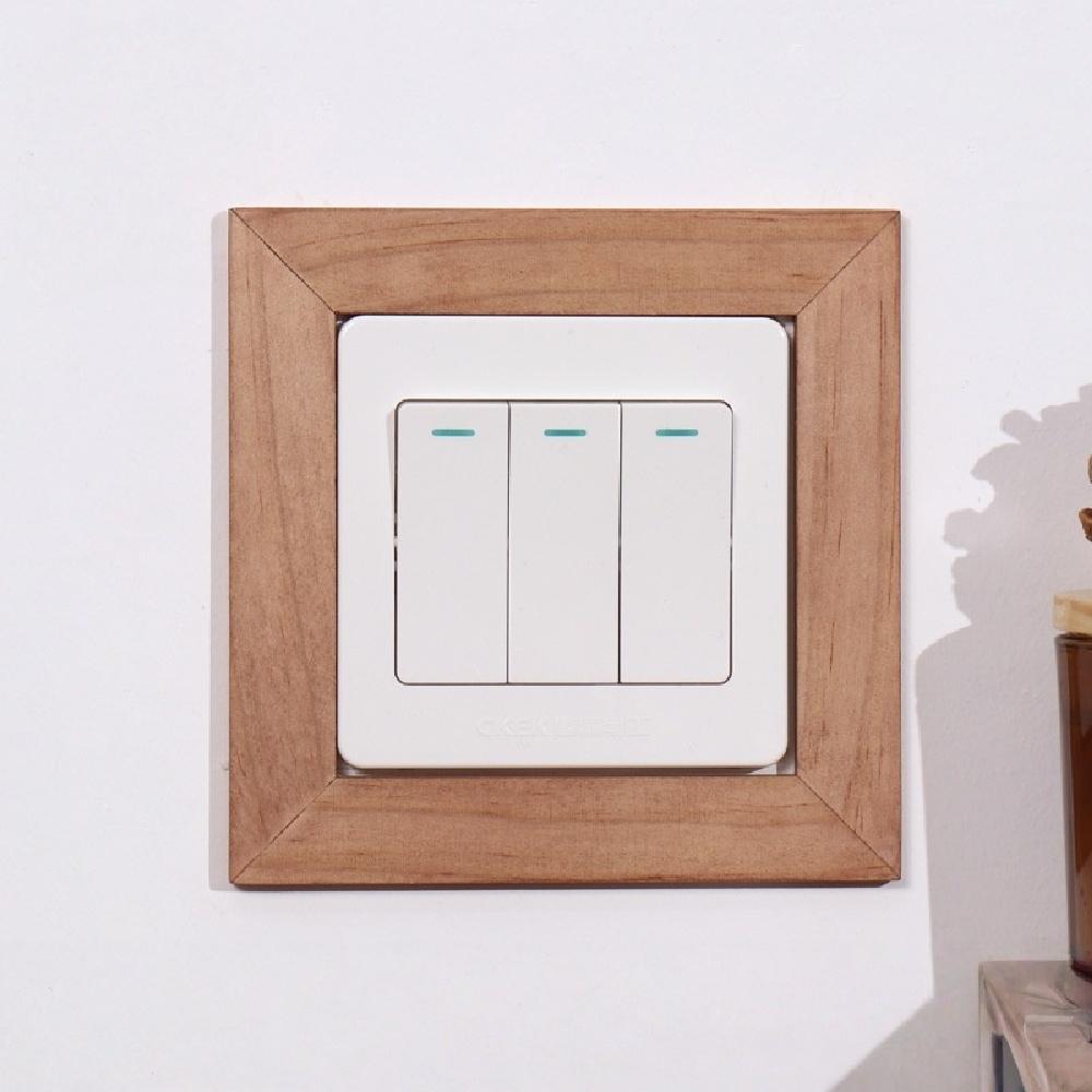 

1pc Simple Dustproof Living Room Decor Non Adhesive Wall Sticker Switch Stickers Home Decoration Switch Protective Cover