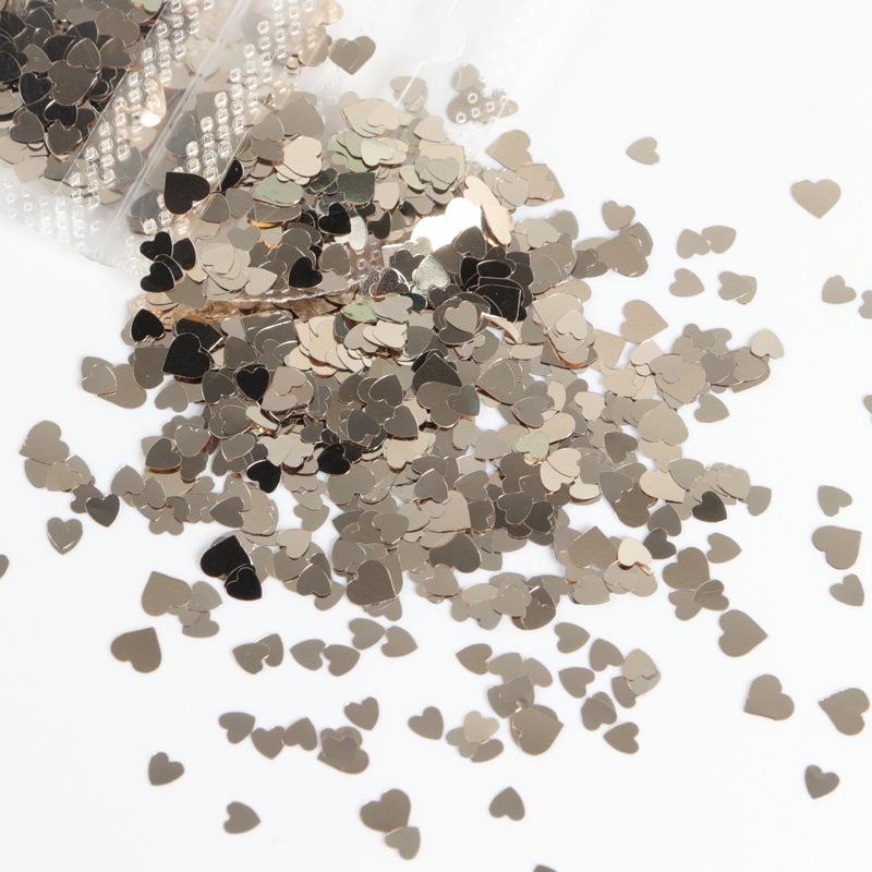 

Смешанная любовь, блестки для дизайна ногтей, большое красное черное сердце, ювелирные изделия для дизайна ногтей на день святого Валентина