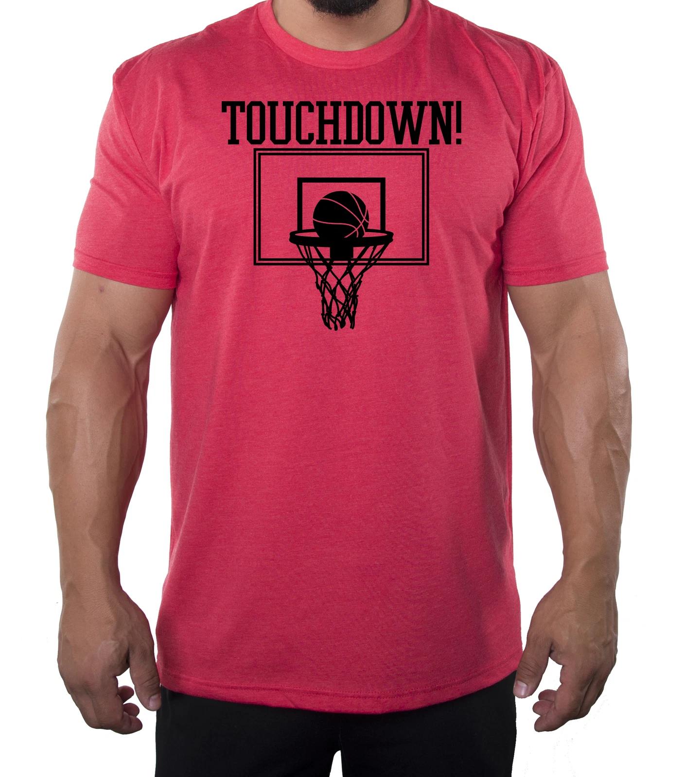 Touchdown Basketball Shirt, Man s Graphic T-Shirts, Basketball Shirts 4XL