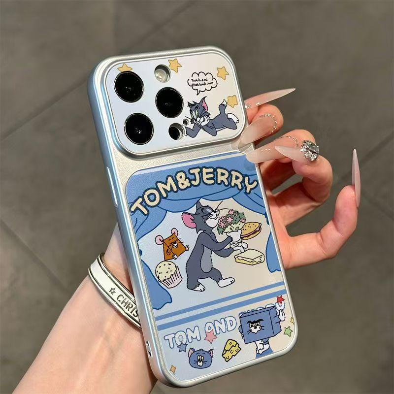 Cat and Mouse Holder Mobile Phone Case for Iphone16promax Apple 17 Mobile Phone Case Electroplating Second Change Case