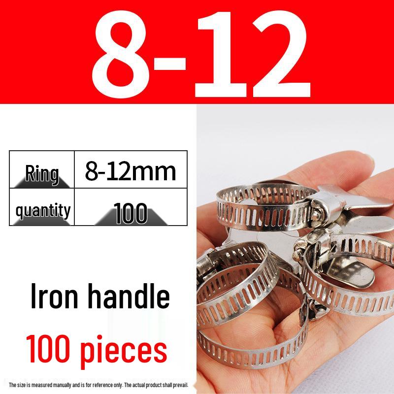 Nerezová hadicová spona, ručně utahovací páska pro vodní a vzduchové potrubí