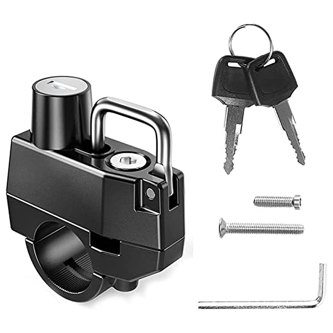 

Helmet Lock, Keyed Holder, For Bicycles & Motorcycles, Multi-functional & Easy Installation, Anti-Theft AM220914 чёрный