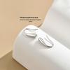 S925 Sterling Silver Women's Simple Korean Style Water Drop Stud Earrings for Sleeping