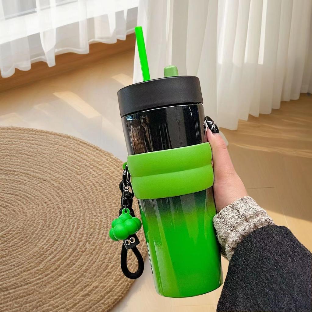 Thermos Cup 316 Stainless Steel Car Cup Large Capacity Coffee Cup Ice Bully Cup Water Cup with Straw